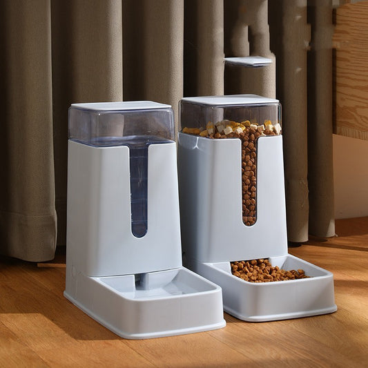 Pet Double Bowl Automatic Feeder Water