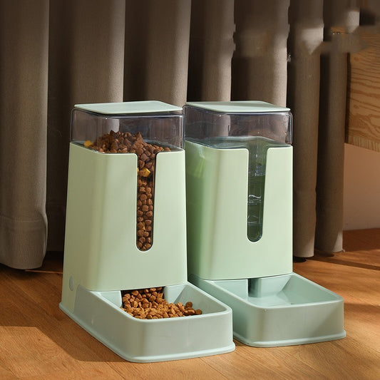 Pet Double Bowl Automatic Feeder Water